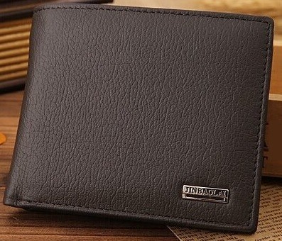 Cartera de piel para hombre J1427 marrón