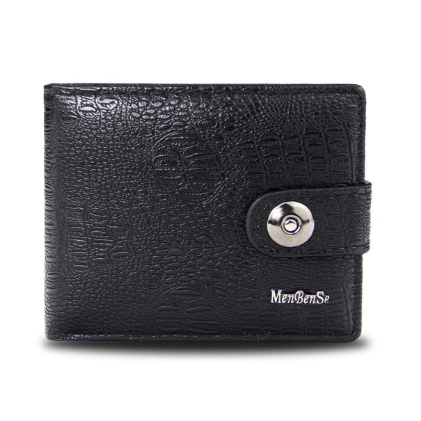 Cartera de piel para hombre M437 negro 3