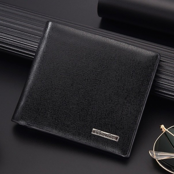 Cartera de piel para hombre M442 negro S