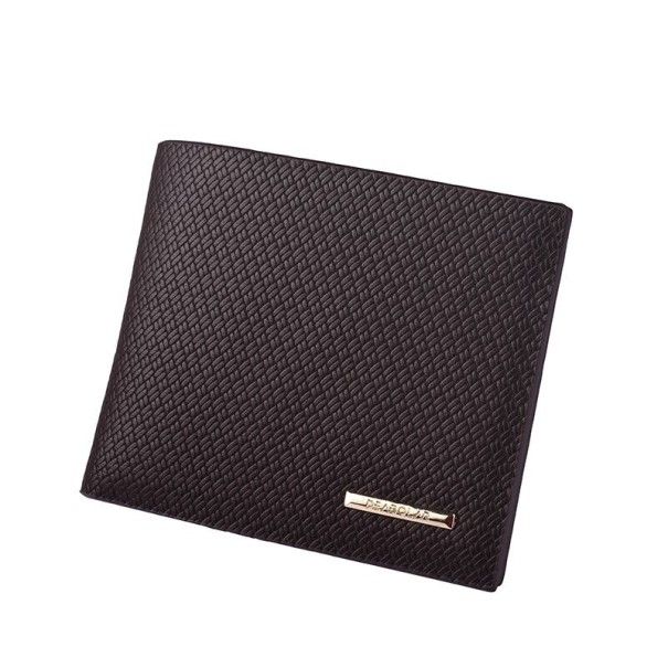 Cartera de piel para hombre M566 marrón oscuro 2