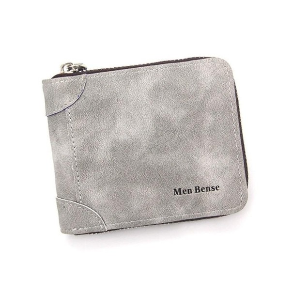 Cartera de piel para hombre M637 gris