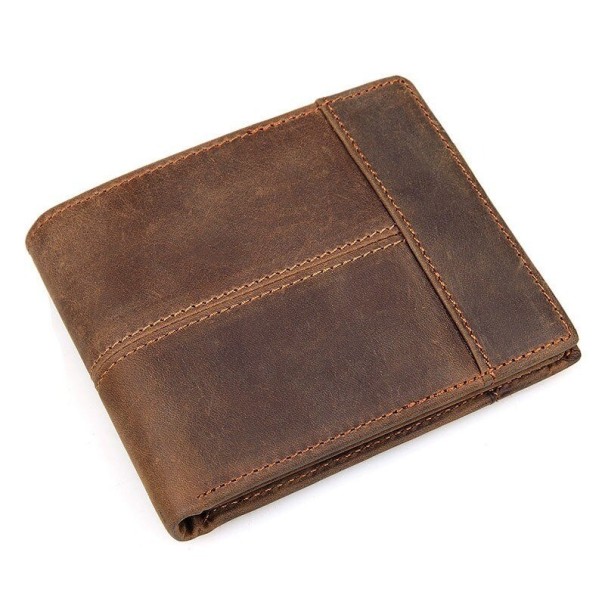 Cartera de piel para hombre M647 marrón