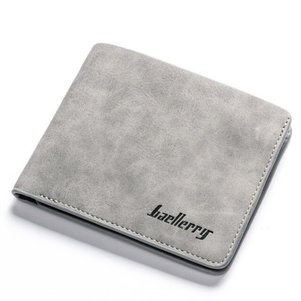 Cartera de piel para hombre M664 gris 1