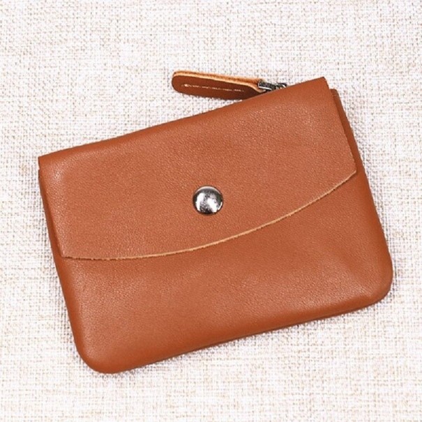 Cartera de piel para hombre pequeña M541 marrón claro