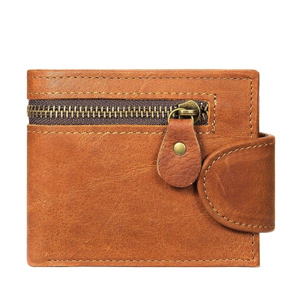 Cartera de piel para hombre pequeña M558 marrón