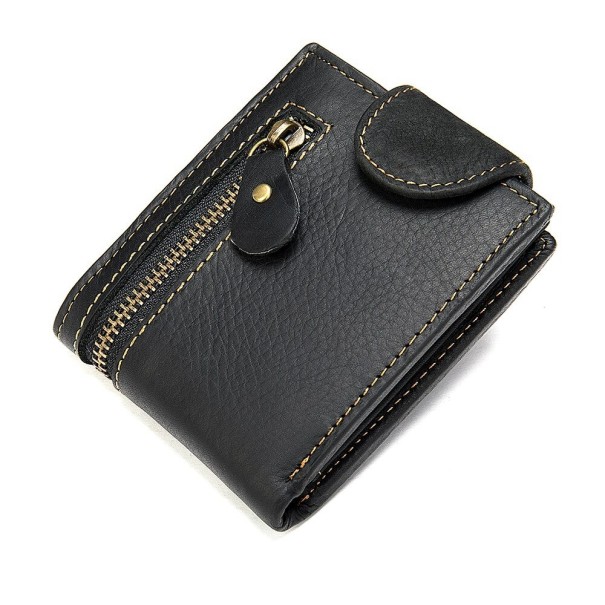 Cartera de piel para hombre pequeña M558 negro