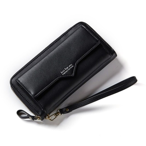 Cartera de piel para mujer con correa M258 negro