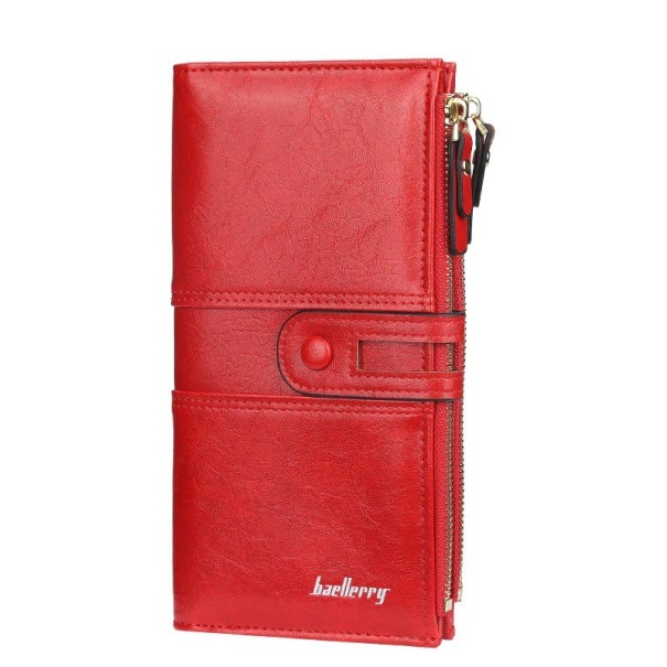 Cartera de piel para mujer M129 rojo