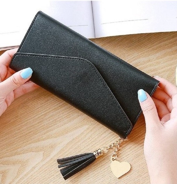 Cartera de piel para mujer M138 negro