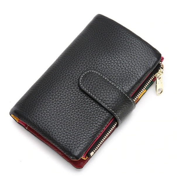 Cartera de piel para mujer M172 negro