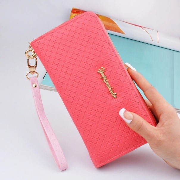 Cartera de piel para mujer M174 salmón