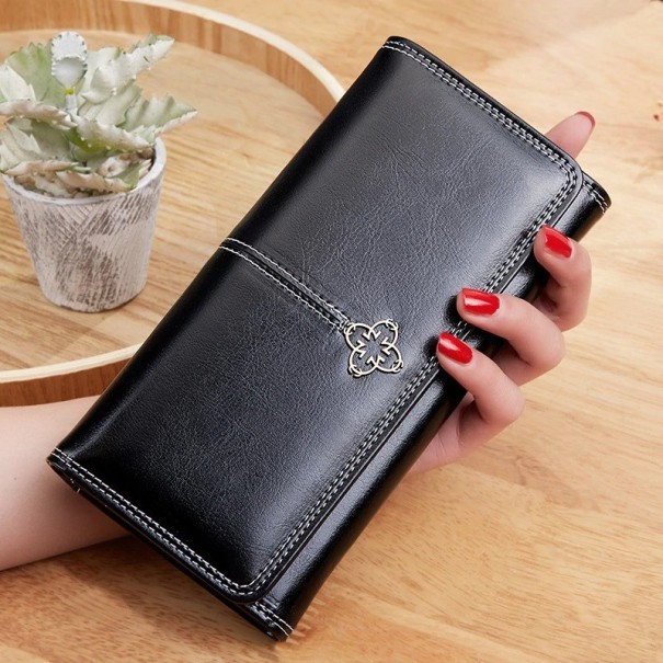 Cartera de piel para mujer M181 negro