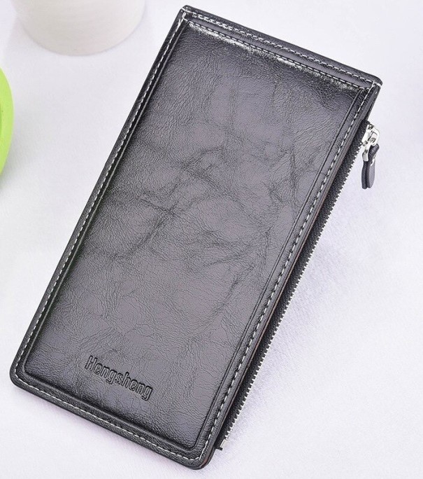 Cartera de piel para mujer M198 negro