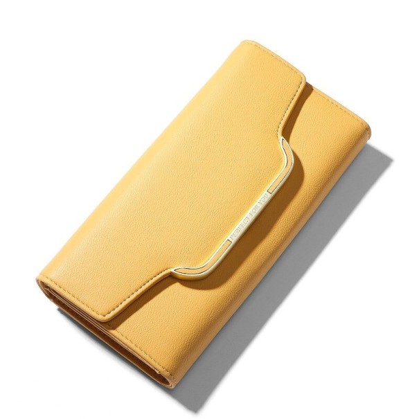 Cartera de piel para mujer M213 amarillo