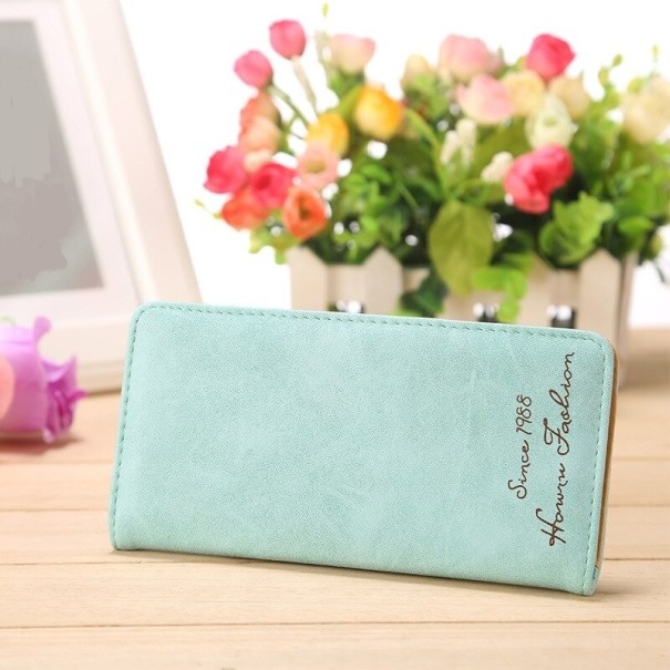 Cartera de piel para mujer M216 turquesa