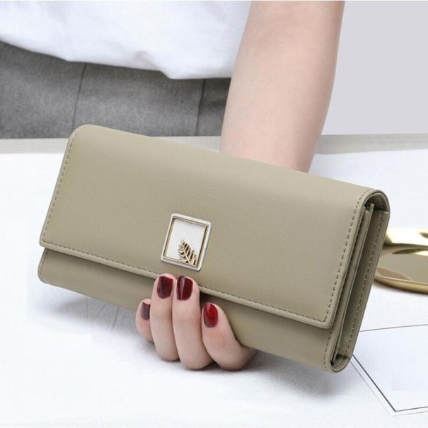 Cartera de piel para mujer M248 beige