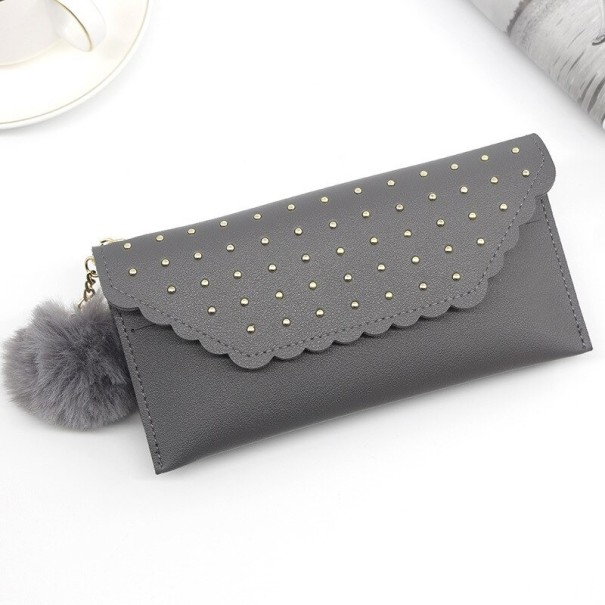 Cartera de piel para mujer M278 gris