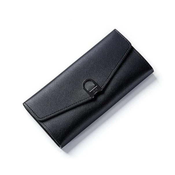 Cartera de piel para mujer M373 negro