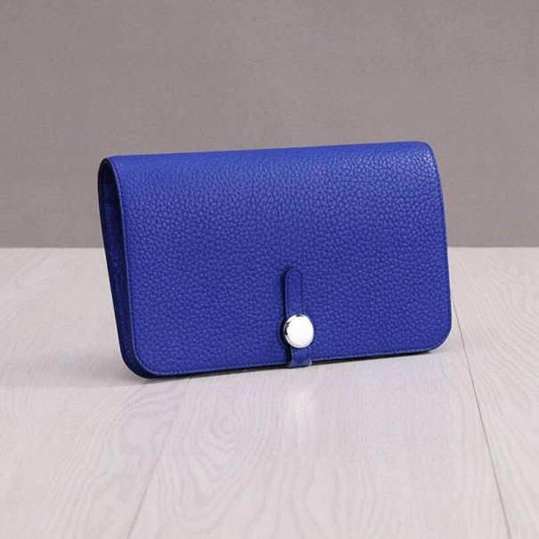Cartera de piel para mujer M382 azul