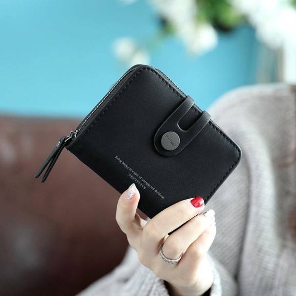 Cartera de piel para mujer pequeña M139 negro