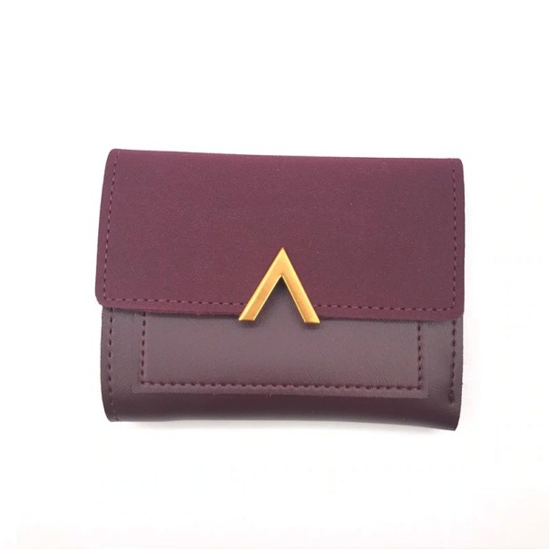Cartera de piel para mujer pequeña M267 burdeos