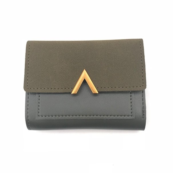 Cartera de piel para mujer pequeña M267 oliva