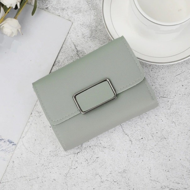 Cartera de piel para mujer pequeña M319 gris