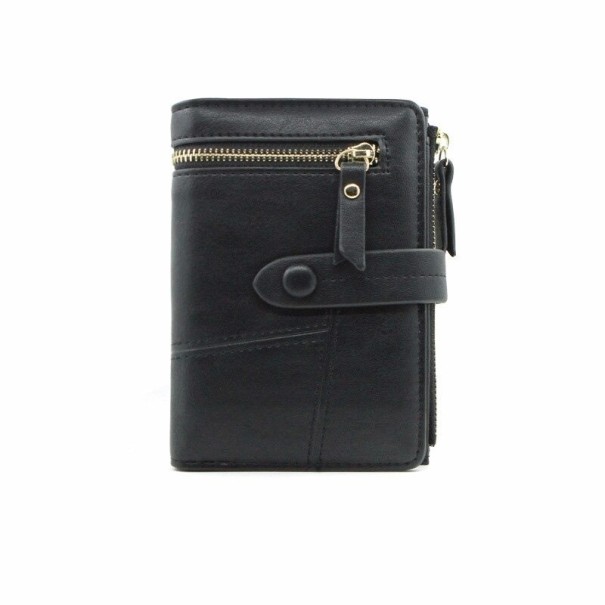 Cartera de piel para mujer pequeña M327 negro