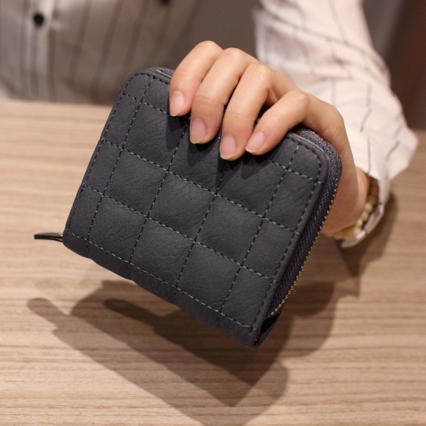 Cartera elegante para mujer con estampado J2809 gris oscuro