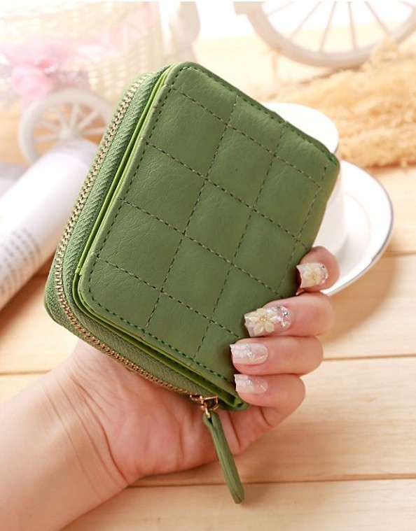 Cartera elegante para mujer con estampado J2809 verde