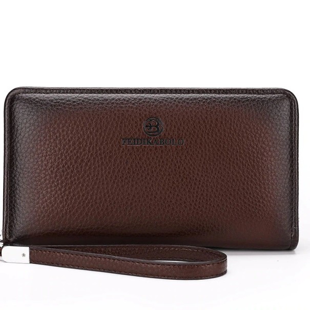 Cartera grande para hombre M452 marrón oscuro