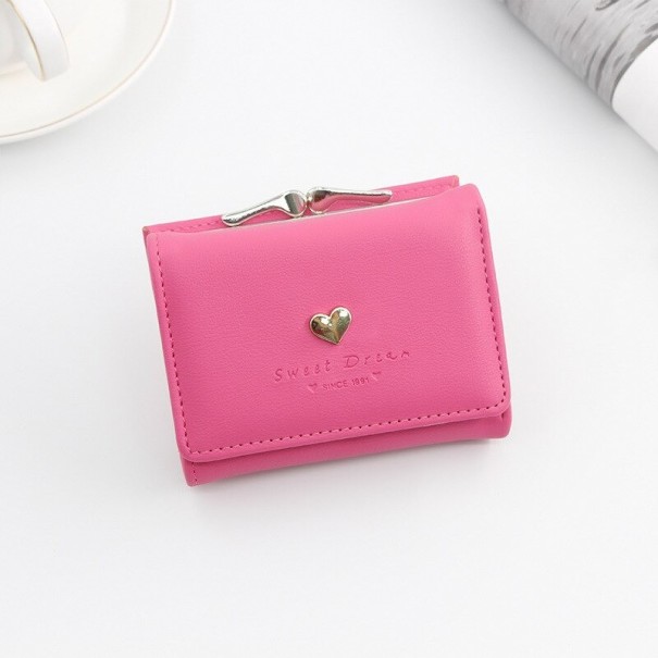 Cartera infantil con corazón rosa oscuro