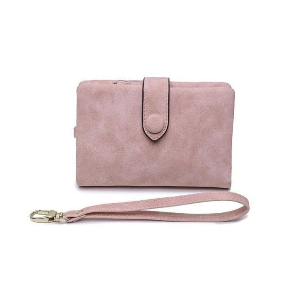 Cartera pequeña de piel para mujer M222 rosa