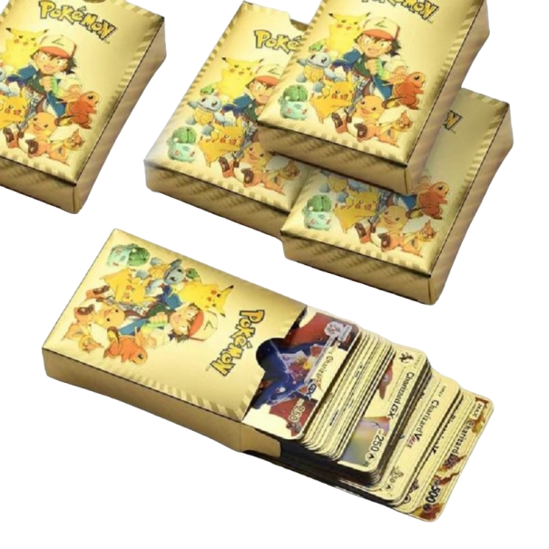 Cărți Pokemon Gold VMax 55 buc