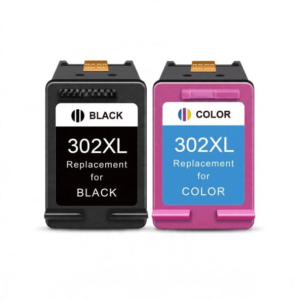 Cartușe de cerneală refăcute HP 302XL Set Negru 18 ml și Tricolor 17 ml pentru imprimante HP DeskJet 1110 2130 3630 și OfficeJet 3830 4520 1