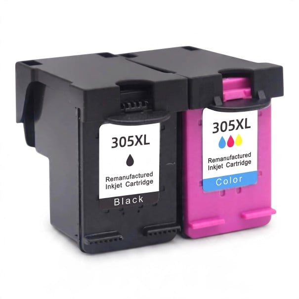 Cartușe de cerneală refăcute HP 305XL Set Negru și Tricolor 18 ml cu cip pentru imprimante HP DeskJet 2700 2720 4110 4120 și Envy 6020 1