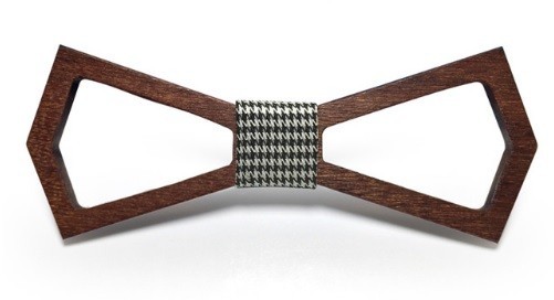 Carved Wooden Bow Tie J649 8