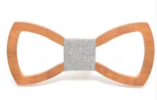 Carved Wooden Bow Tie J650 13