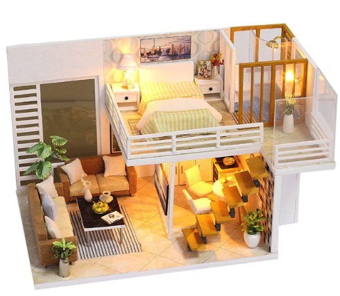 Casa de bonecas de madeira luxuosa 4