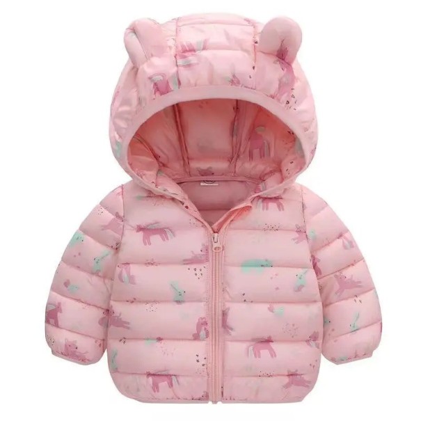 Casaco de Inverno Unisex para Crianças com Capuz e Orelhas 5