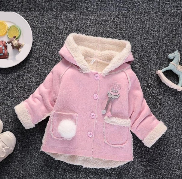 Casaco de menina L2014 rosa 9-12 meses