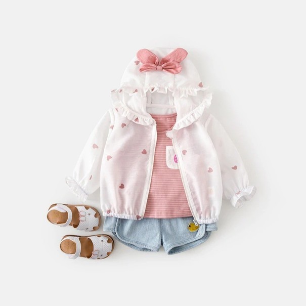 Casaco de menina L2019 rosa 6-12 meses