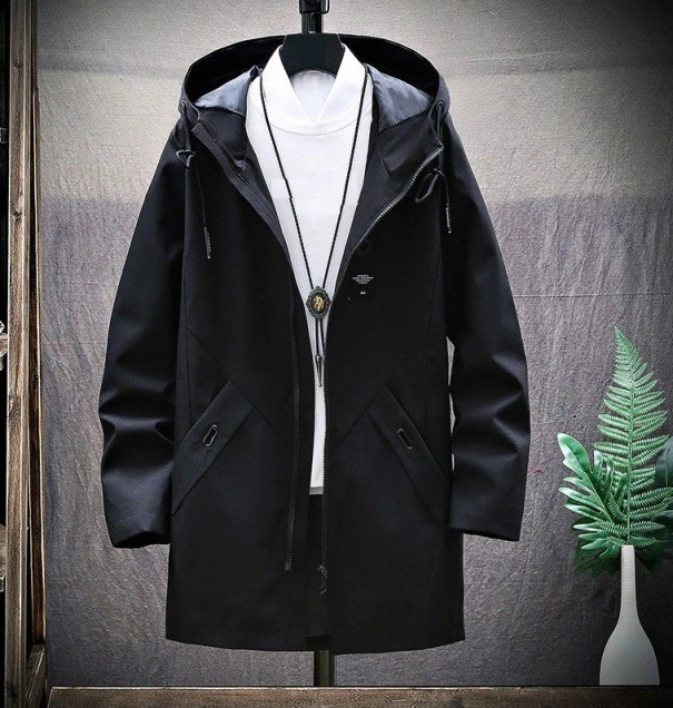 Casaco de outono masculino F1236 preto XS