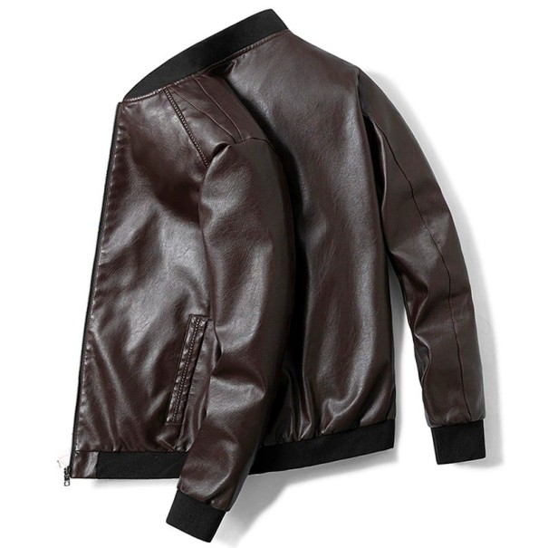 Casaco de pele masculino F1206 café XS