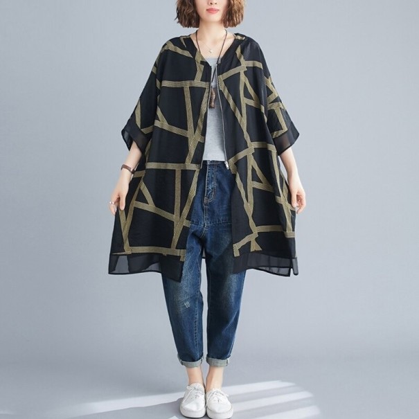 Casaco de Primavera Feminino P1779 preto