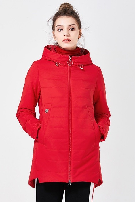 Casaco feminino com capuz J2317 vermelho S