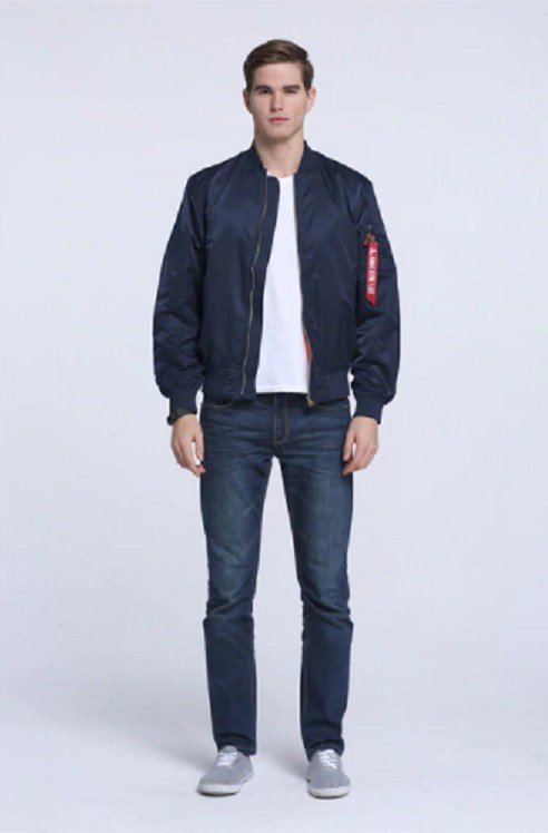 Casaco unisex de primavera/outono J3045 azul escuro XS