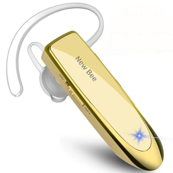 Cască wireless handsfree pentru ureche cu microfon și etui Bluetooth 5.0 Controlul muzicii și al volumului Asistent vocal Baterie 250 mAh aur