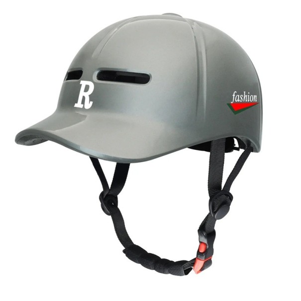 Casco da Ciclismo 58–61 cm Unisex Monocromatico PC+EPS Casco Protettivo per Bicicletta Circonferenza Regolabile Casco Sportivo Leggero grigio