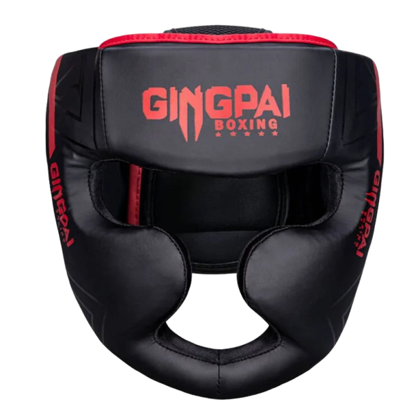 Casco de boxeo Casco protector de boxeo Protección para la cabeza para hombres y mujeres V322 negro-rojo M-L